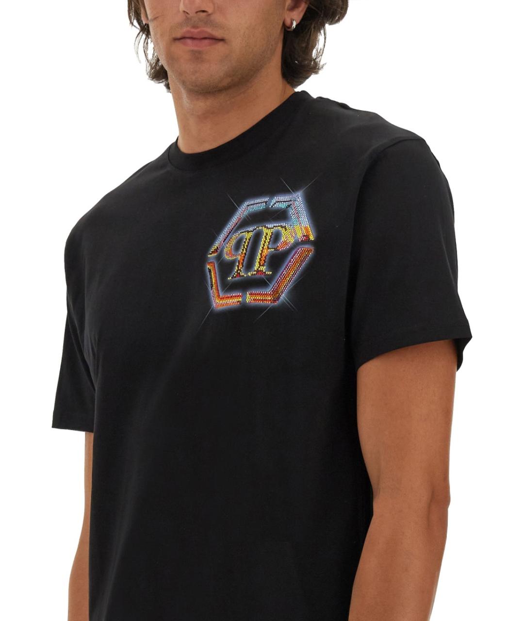 PHILIPP PLEIN Черная хлопковая футболка, фото 4