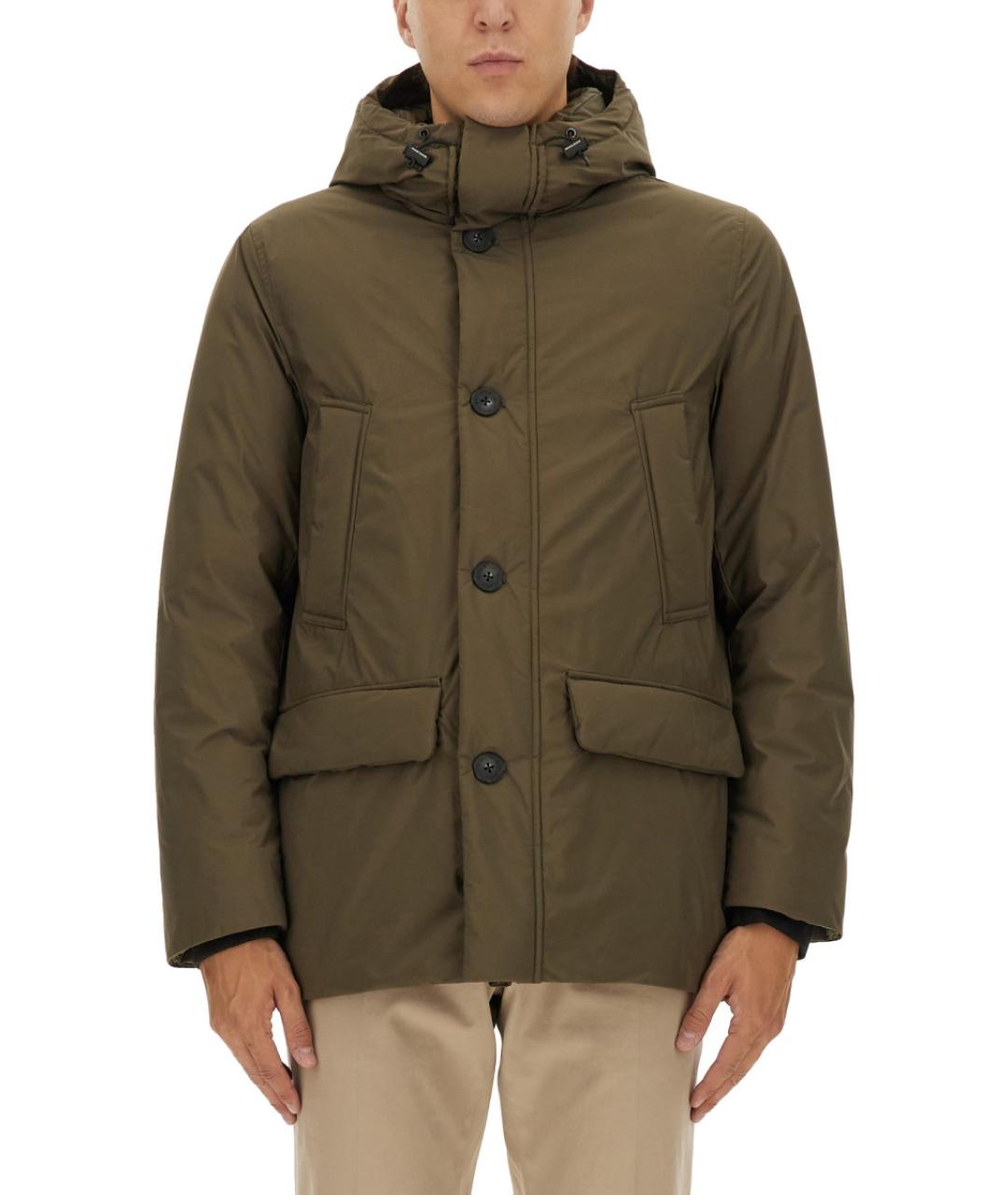 WOOLRICH Зеленый полиэстеровый пуховик, фото 5