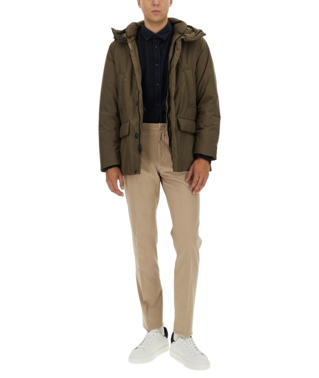 WOOLRICH Зеленый полиэстеровый пуховик, фото 2