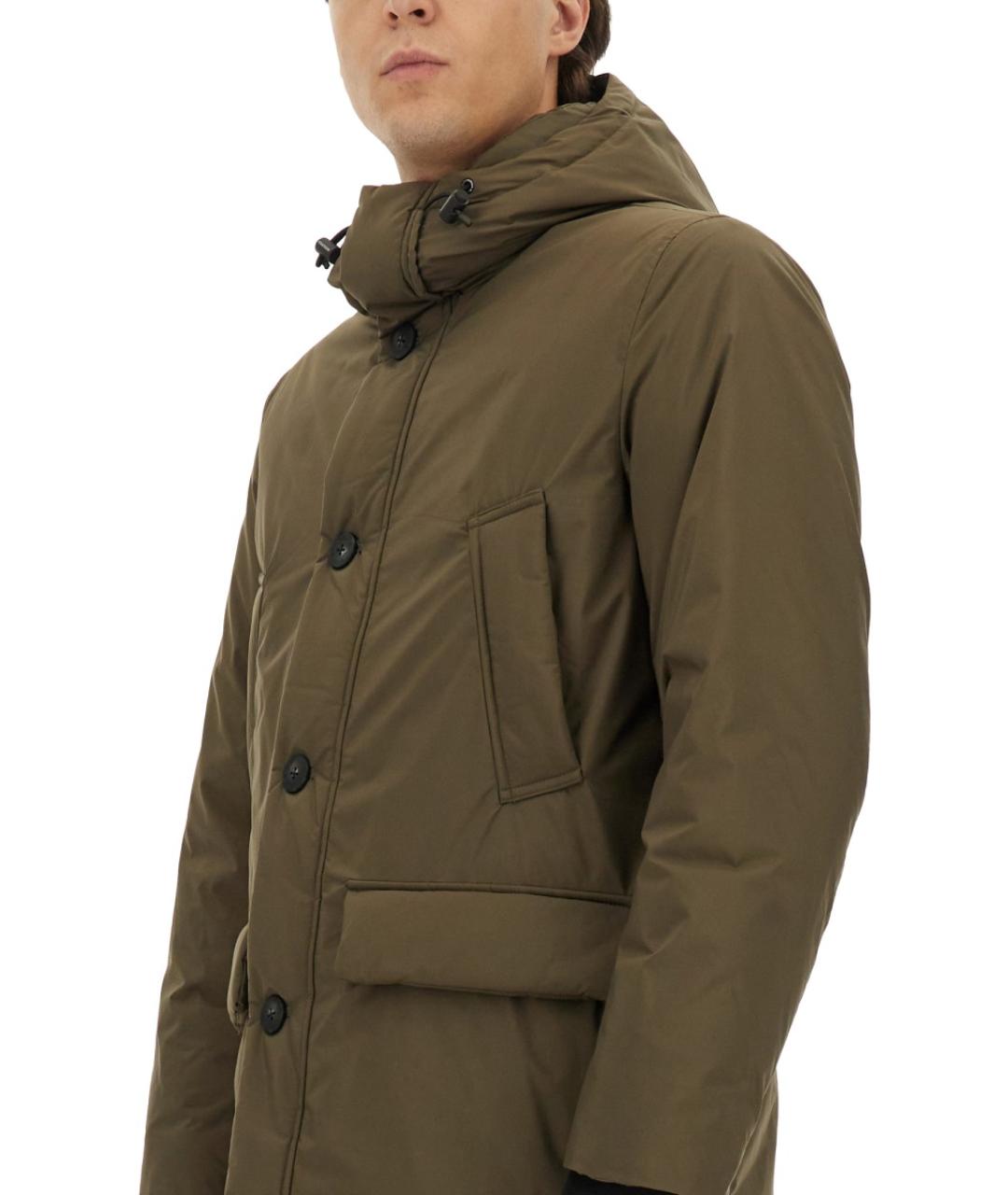 WOOLRICH Зеленый полиэстеровый пуховик, фото 4