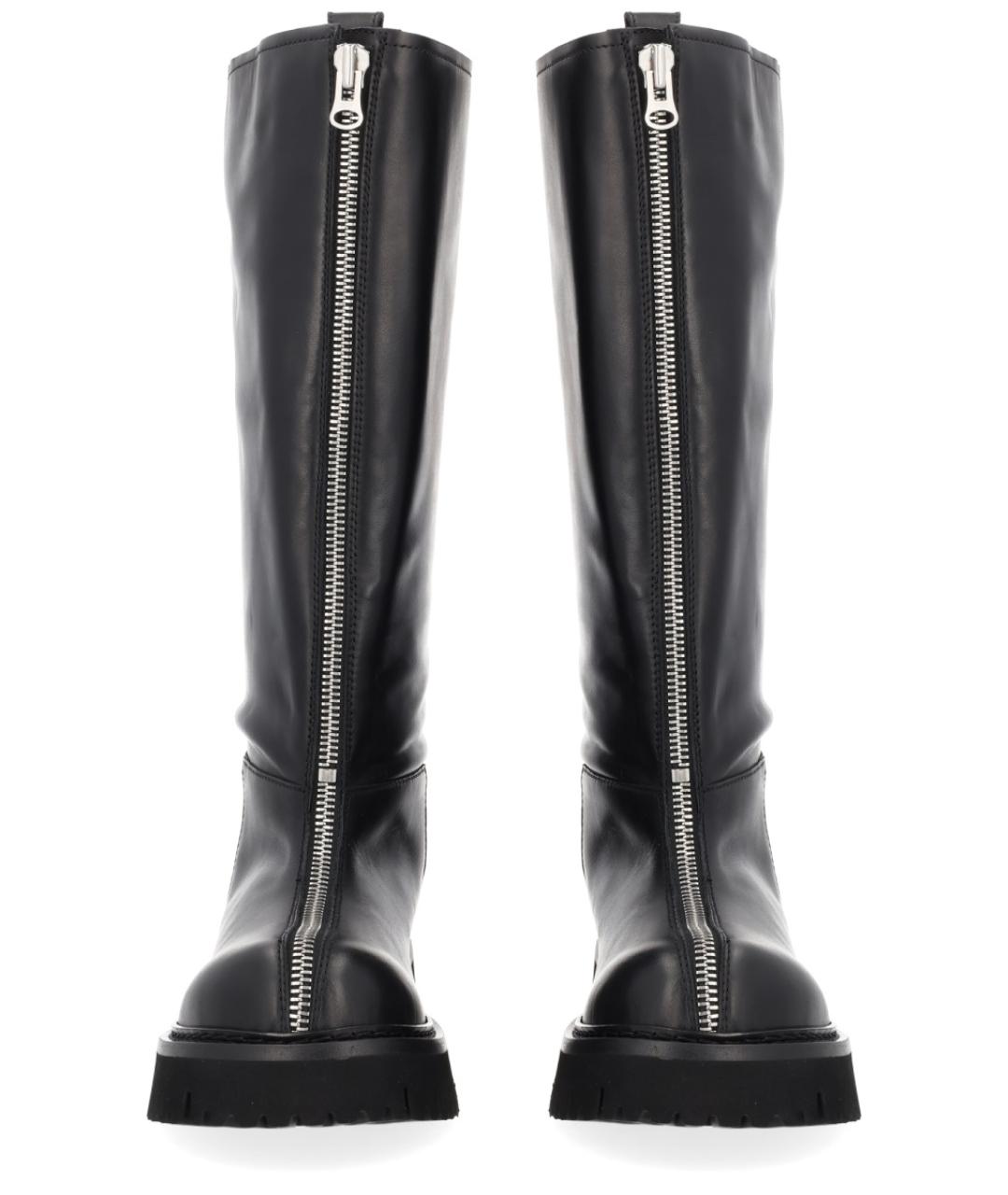 MOSCHINO Черные кожаные сапоги, фото 3