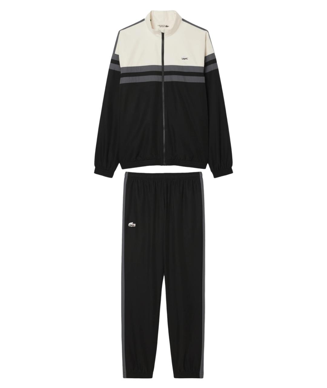 LACOSTE Черный полиэстеровый спортивный костюм, фото 1