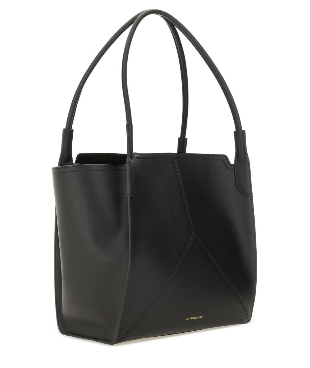 VICTORIA BECKHAM Черная кожаная сумка тоут, фото 2