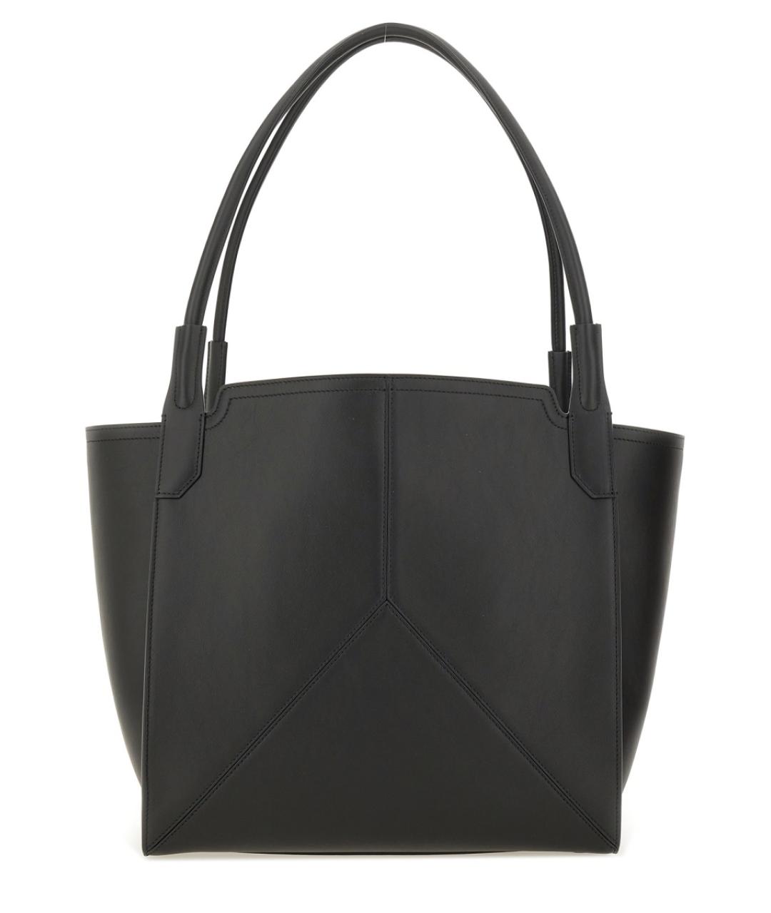 VICTORIA BECKHAM Черная кожаная сумка тоут, фото 3