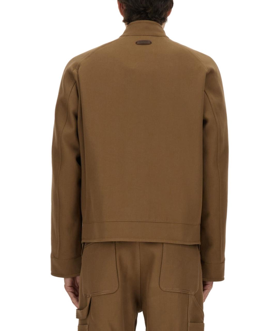 MOSCHINO Коричневая хлопковая куртка, фото 3