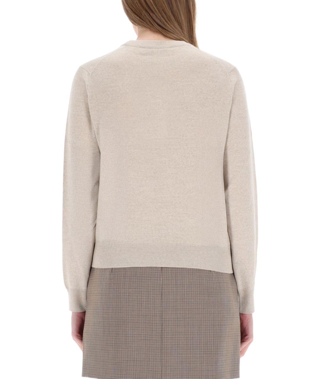 MAISON KITSUNE Бежевый шерстяной джемпер / свитер, фото 3