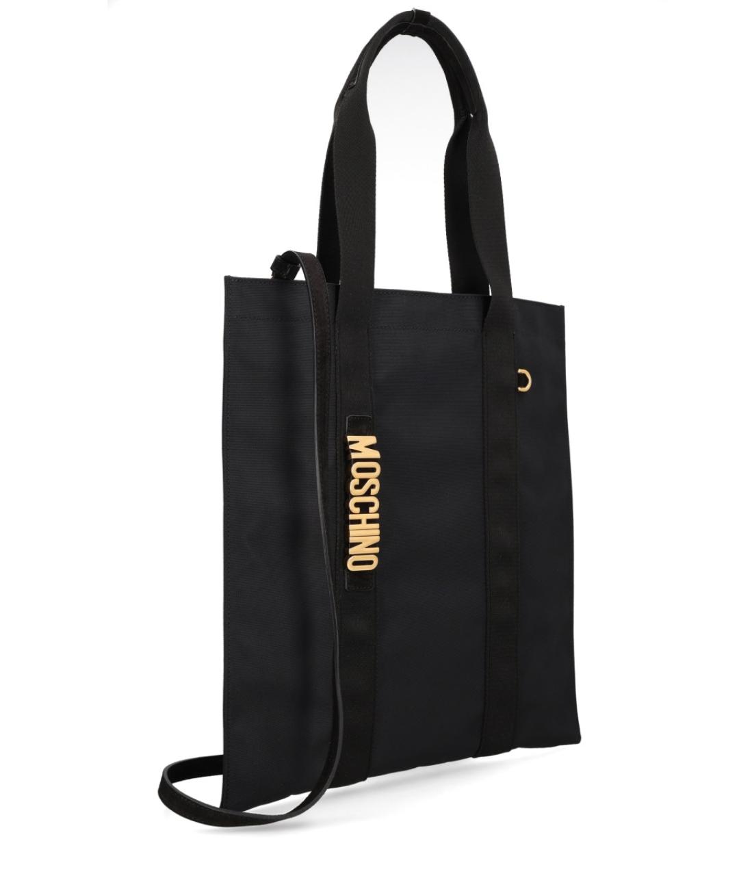 MOSCHINO Черная сумка тоут, фото 2