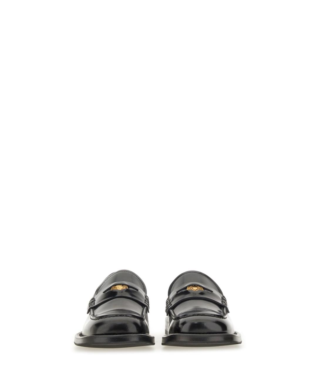 MOSCHINO Черные кожаные лоферы, фото 4