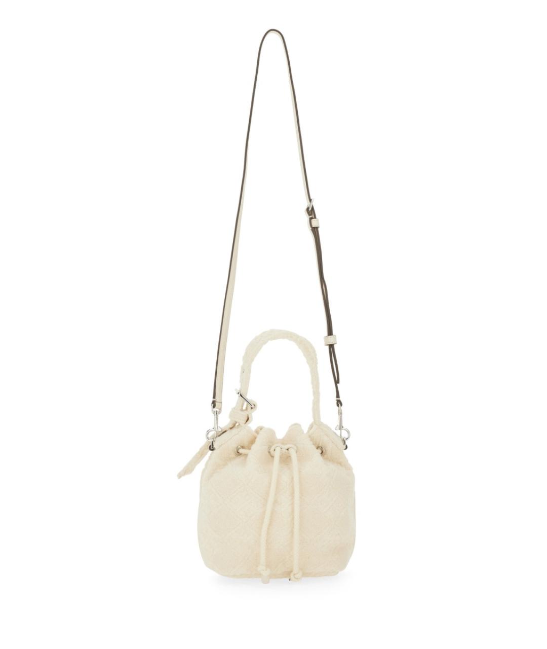 TORY BURCH Белая хлопковая сумка с короткими ручками, фото 2