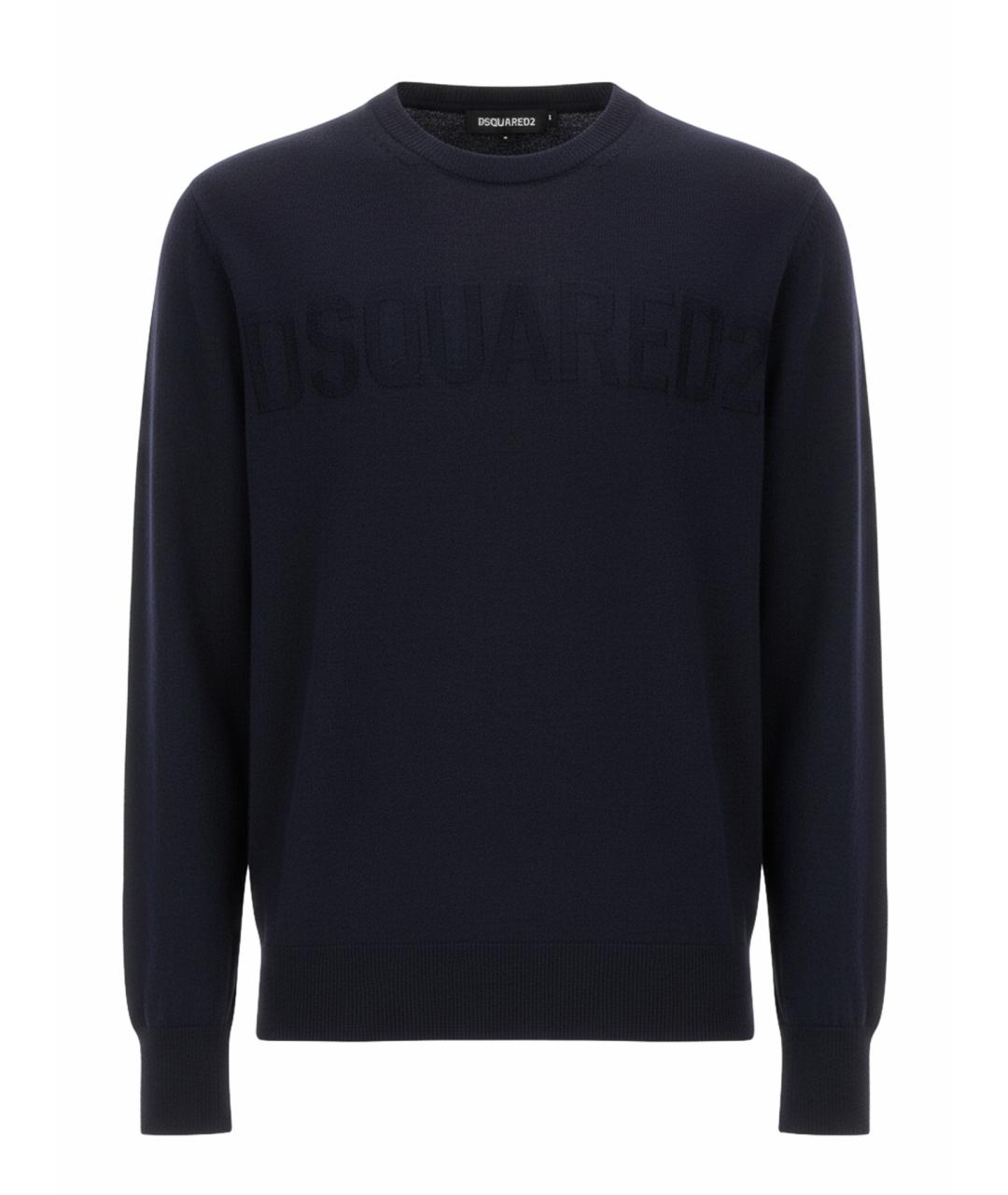 DSQUARED2 Синий шерстяной джемпер / свитер, фото 1