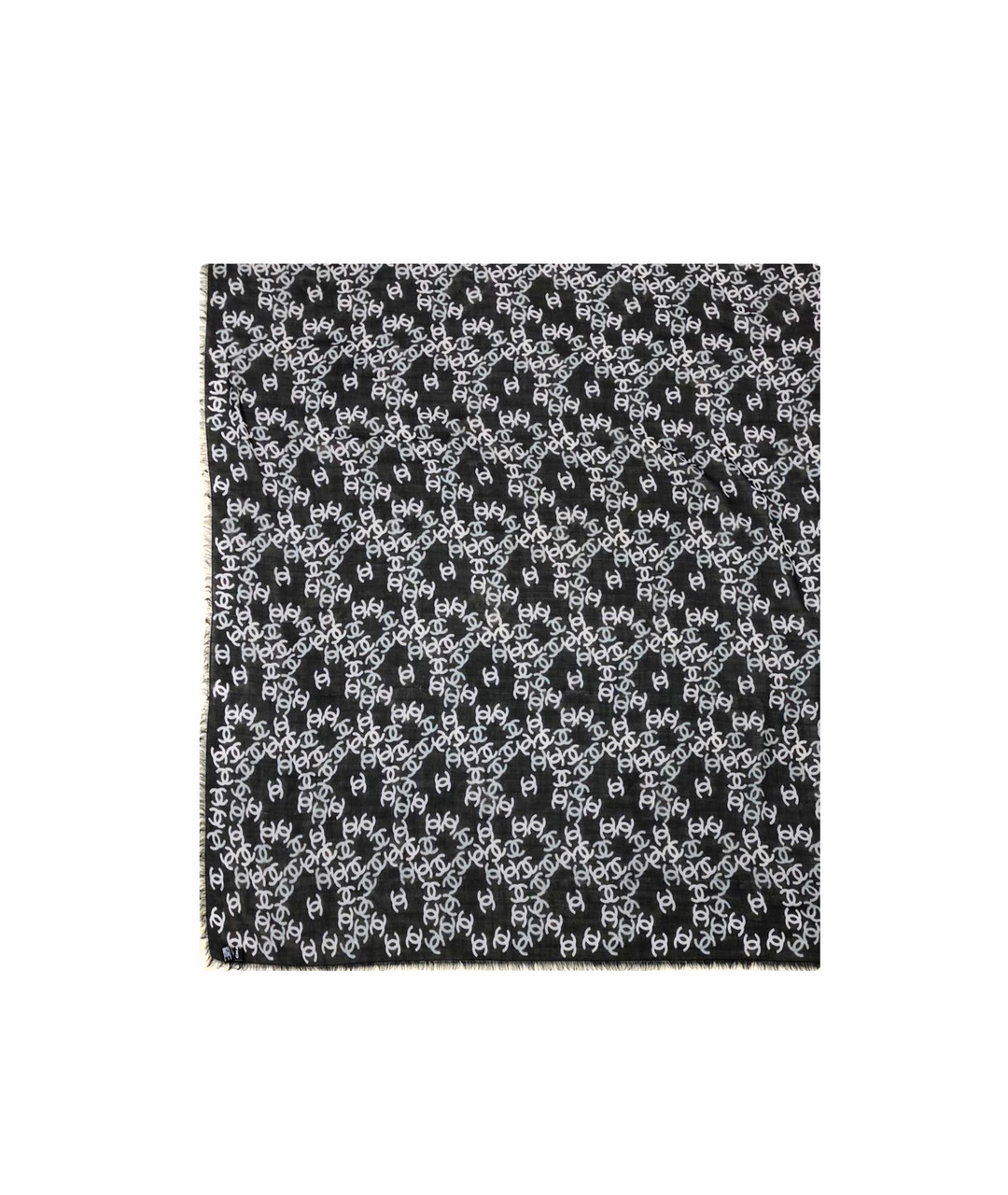 CHANEL PRE-OWNED Черный кашемировый шарф, фото 1