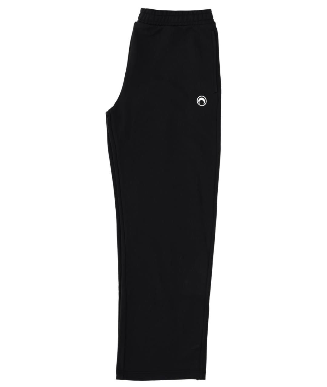 MARINE SERRE Черные хлопковые повседневные брюки, фото 3