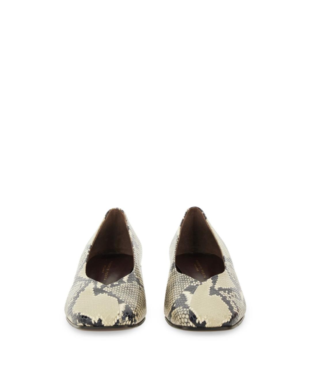 ROBERTO FESTA Мульти кожаные лодочки на низком каблуке, фото 4