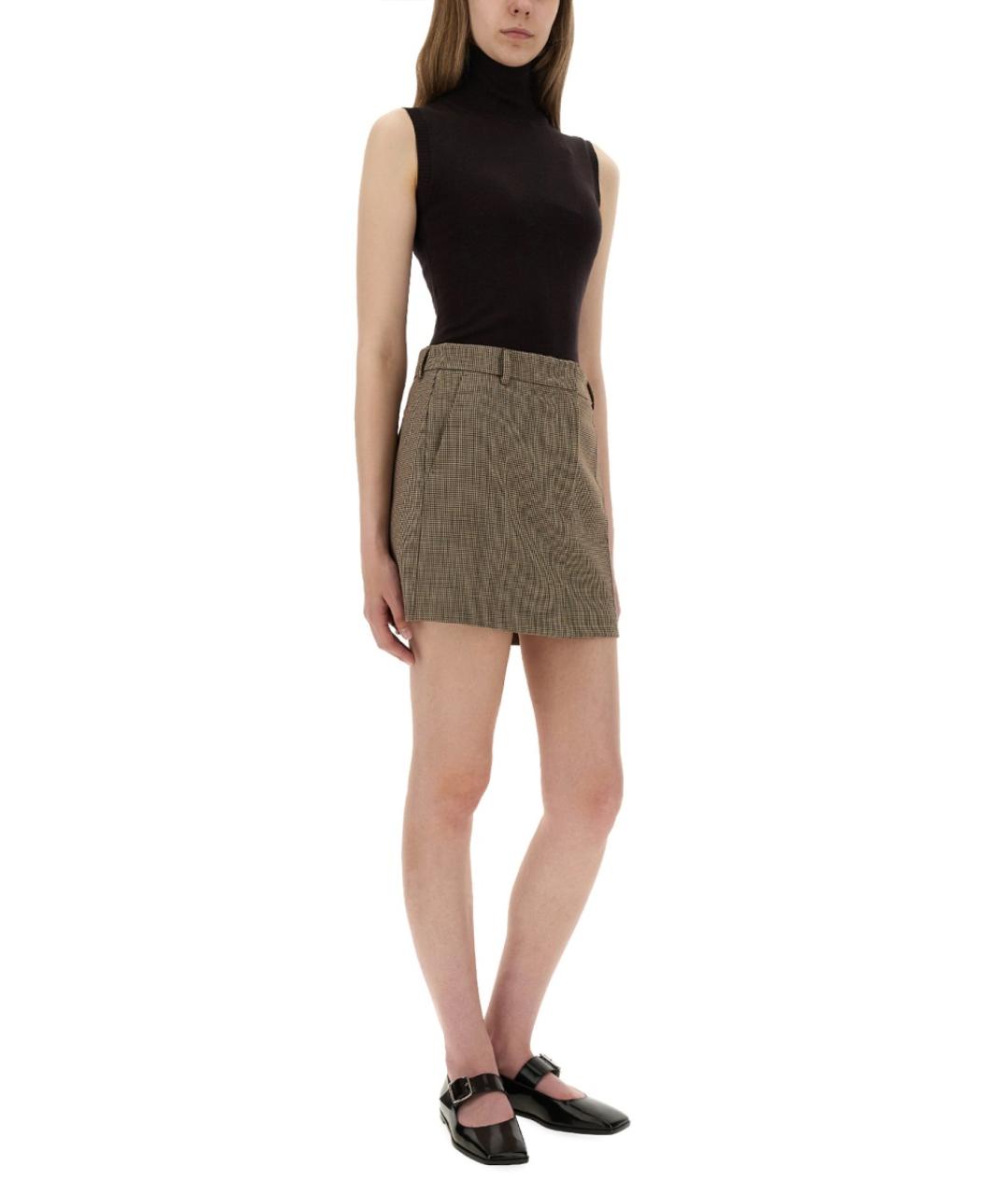 SPORTMAX Коричневая шерстяная майка, фото 2