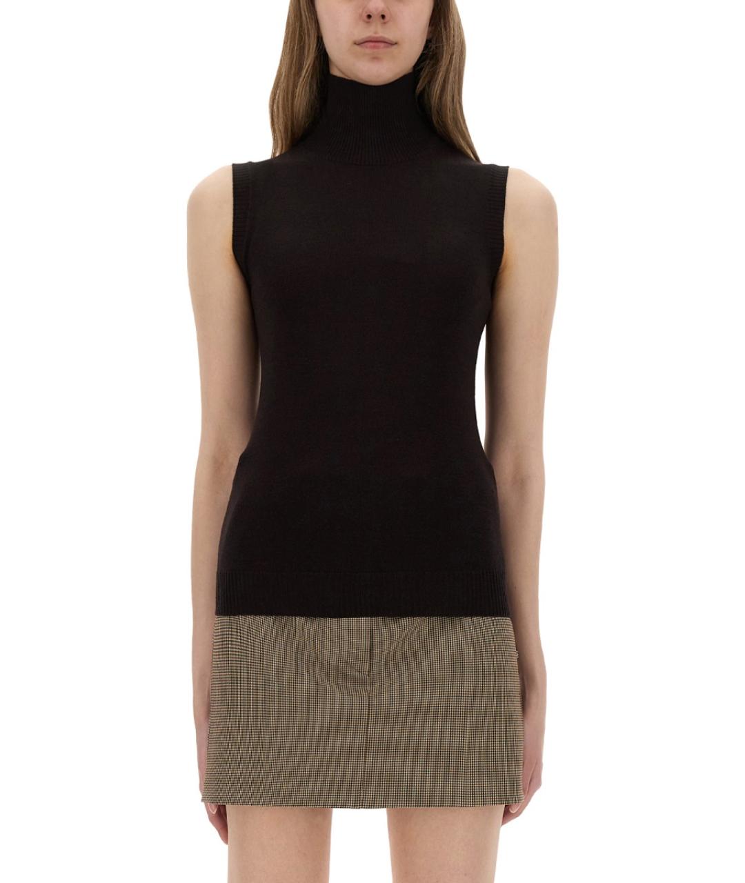 SPORTMAX Коричневая шерстяная майка, фото 1