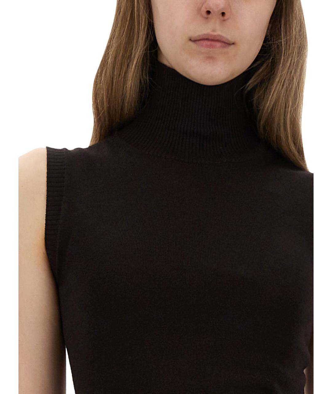 SPORTMAX Коричневая шерстяная майка, фото 4