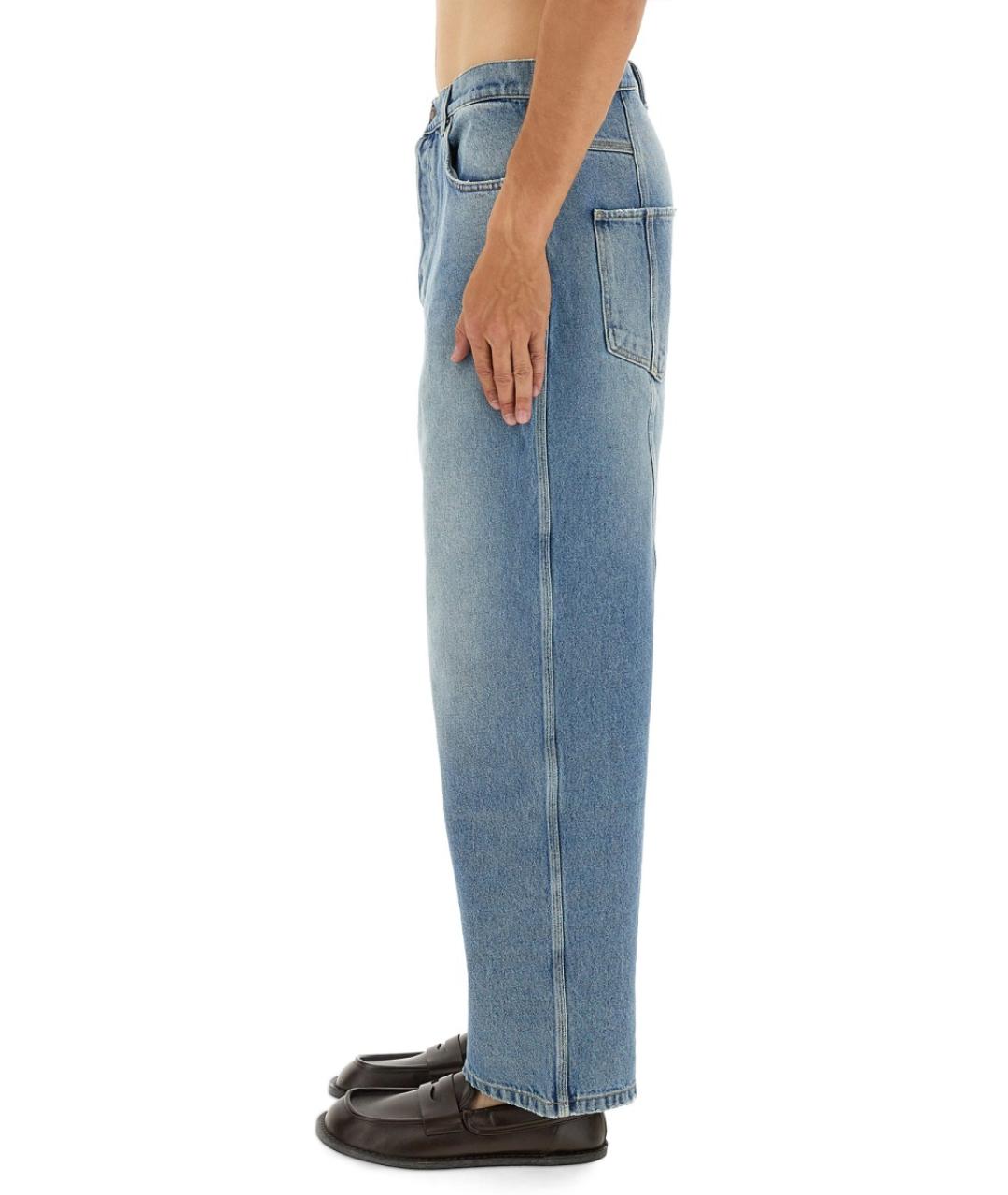 MOSCHINO Голубые хлопковые прямые джинсы, фото 5