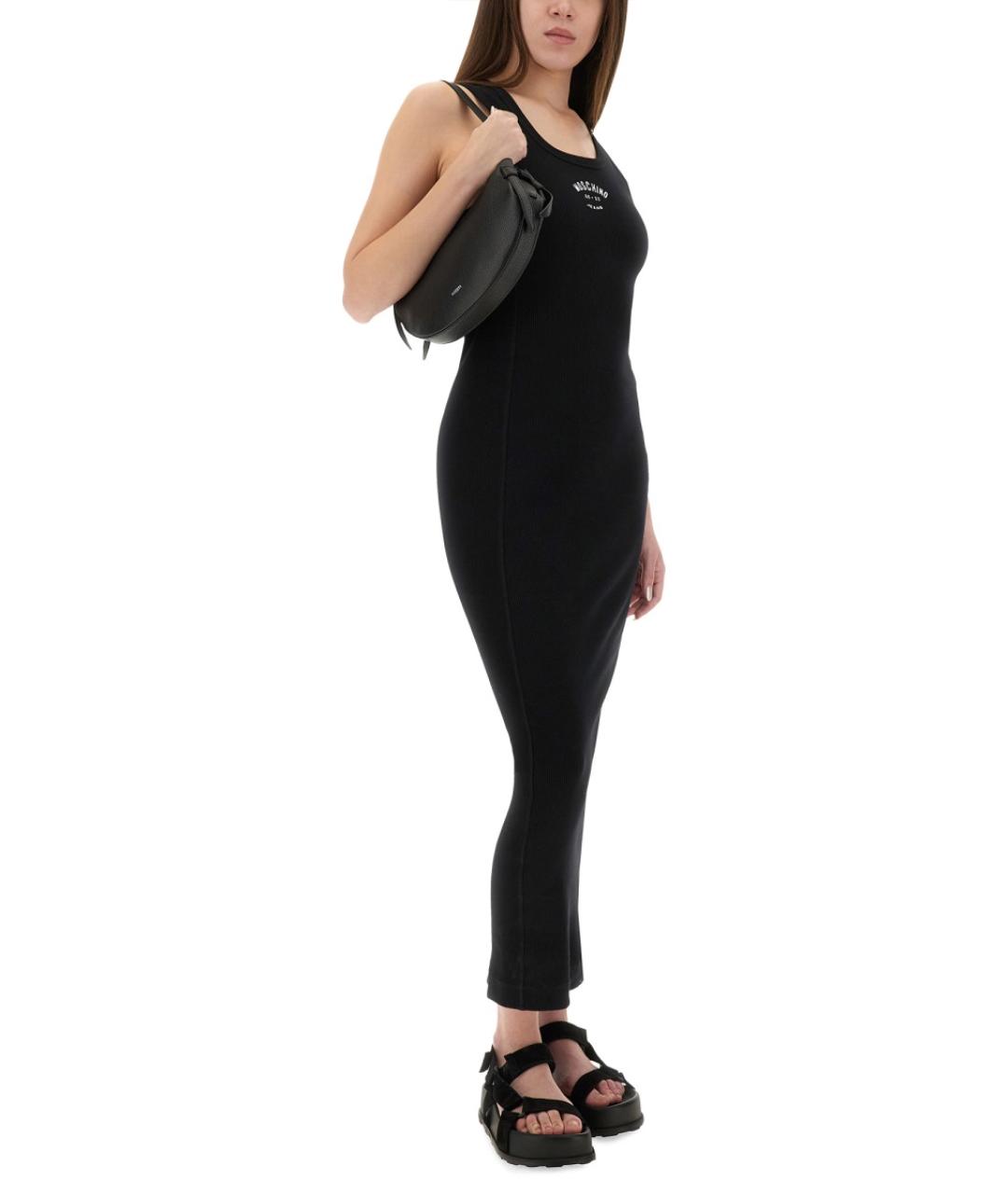 MOSCHINO JEANS Черное хлопковое повседневное платье, фото 2