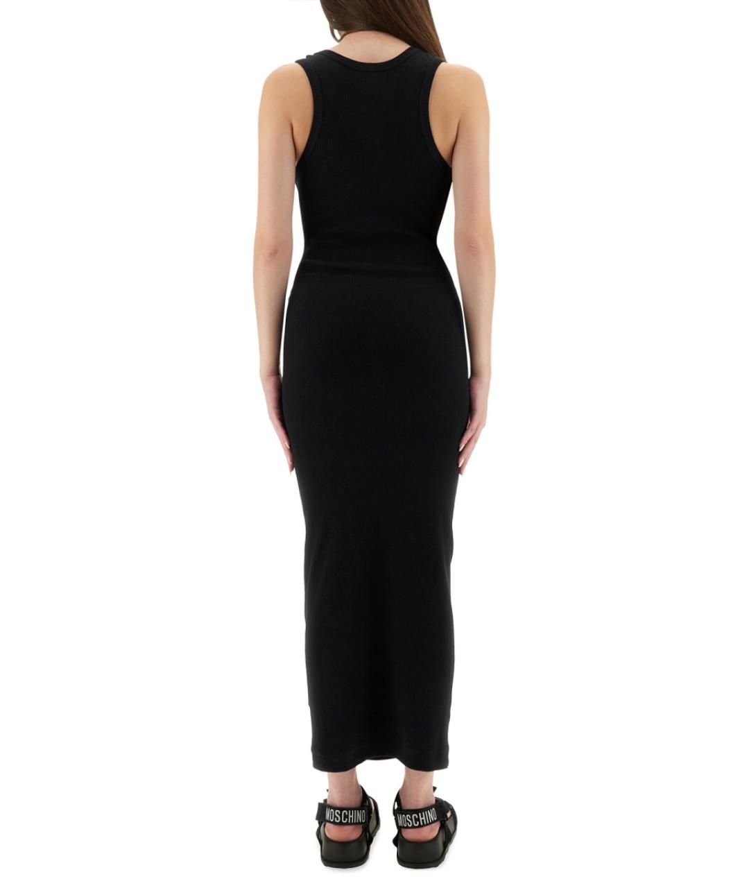 MOSCHINO JEANS Черное хлопковое повседневное платье, фото 3