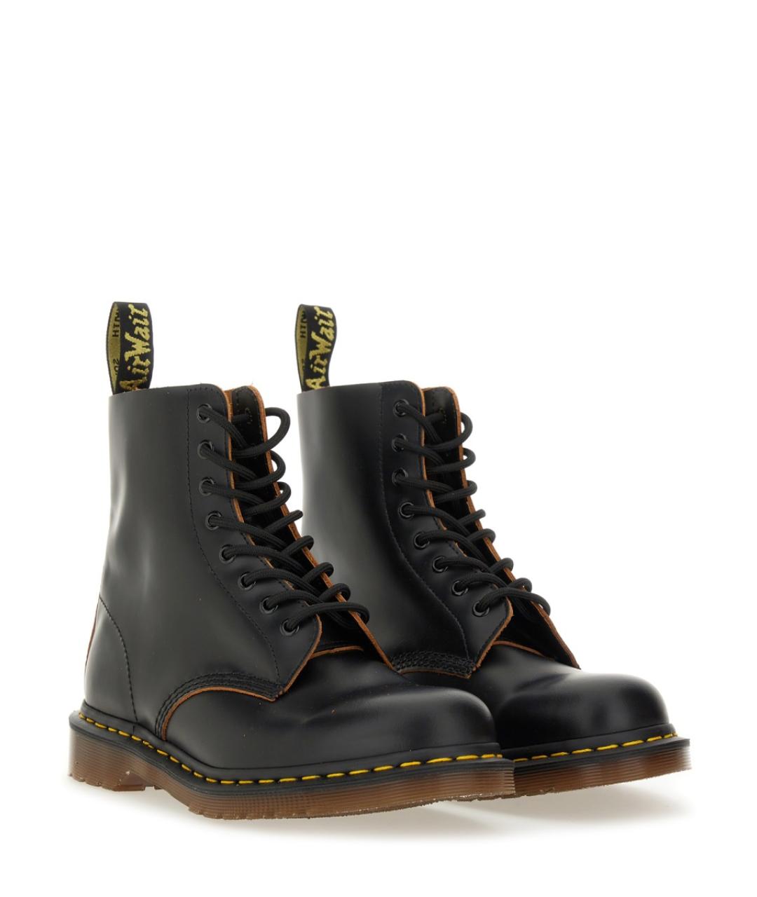 DR. MARTENS Черные кожаные высокие ботинки, фото 2