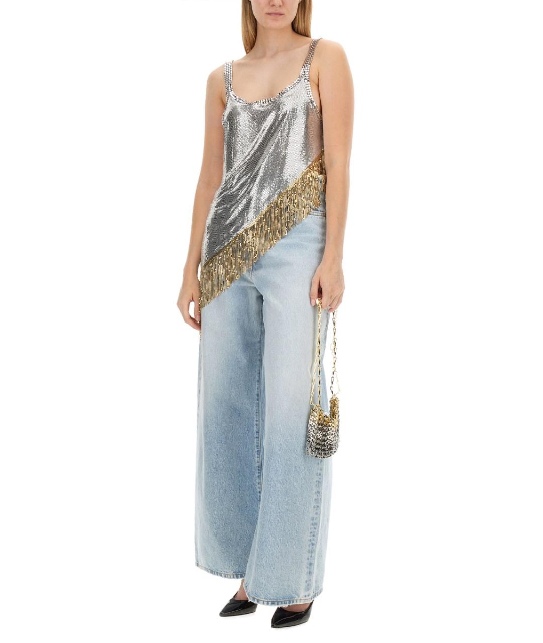 PACO RABANNE Серебряная блузы, фото 3