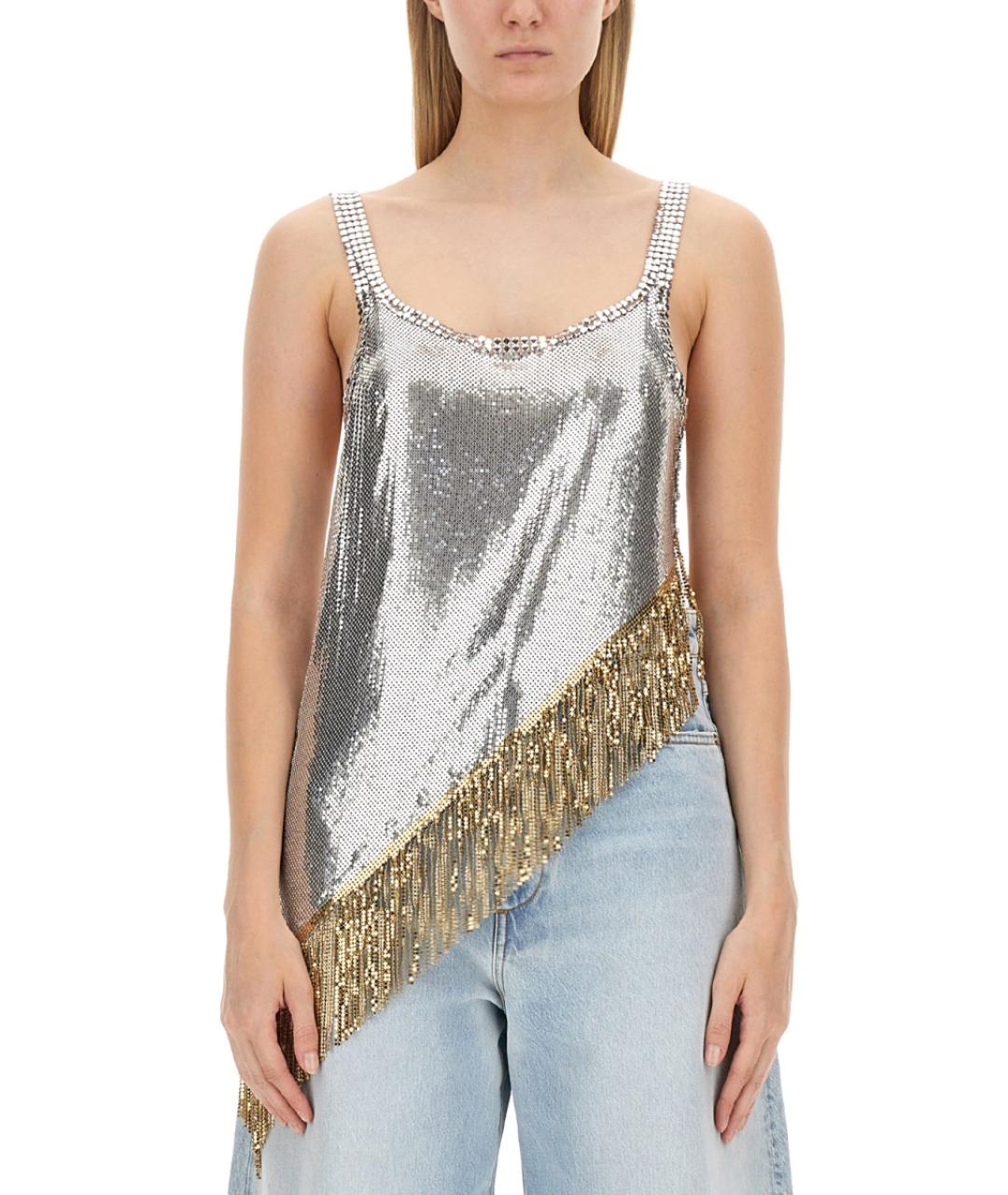 PACO RABANNE Серебряная блузы, фото 2