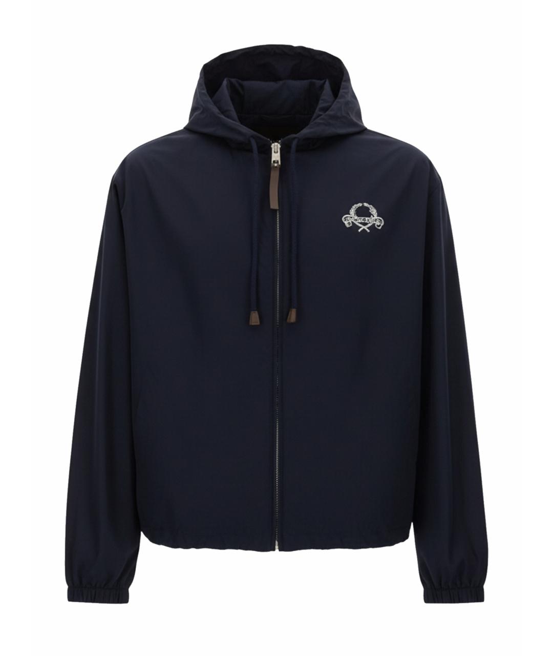 MOSCHINO Синяя полиэстеровая куртка, фото 1