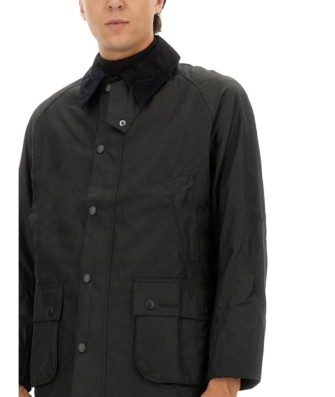 BARBOUR Черная хлопковая куртка, фото 4