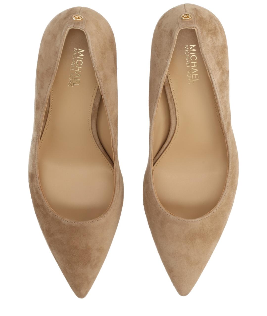 MICHAEL KORS Бежевые кожаные туфли, фото 5