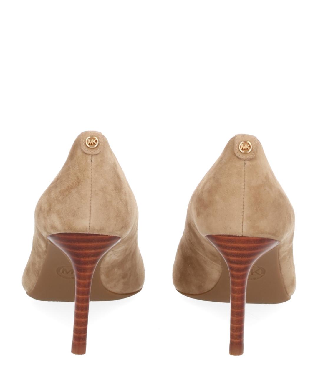 MICHAEL KORS Бежевые кожаные туфли, фото 4