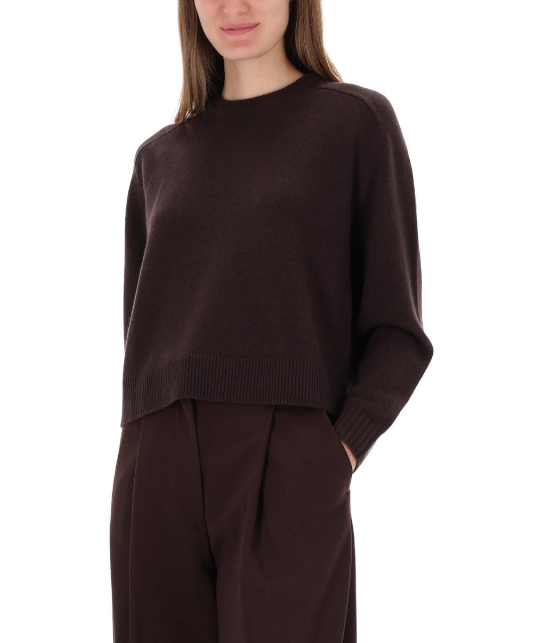 THEORY Коричневый кашемировый джемпер / свитер, фото 4