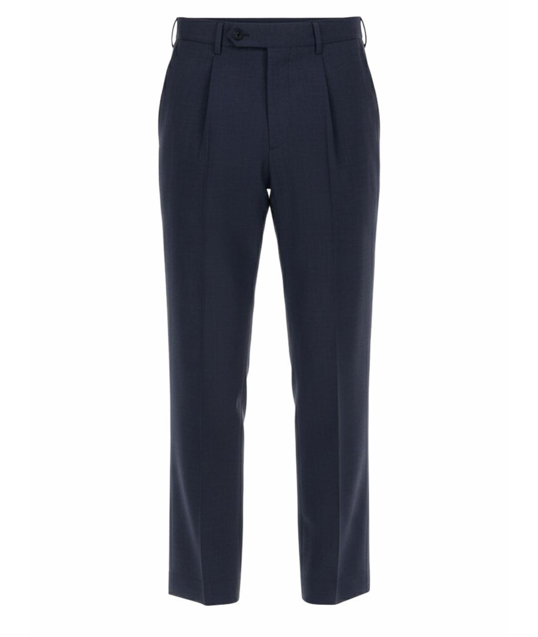 PAUL SMITH Синие шерстяные повседневные брюки, фото 1