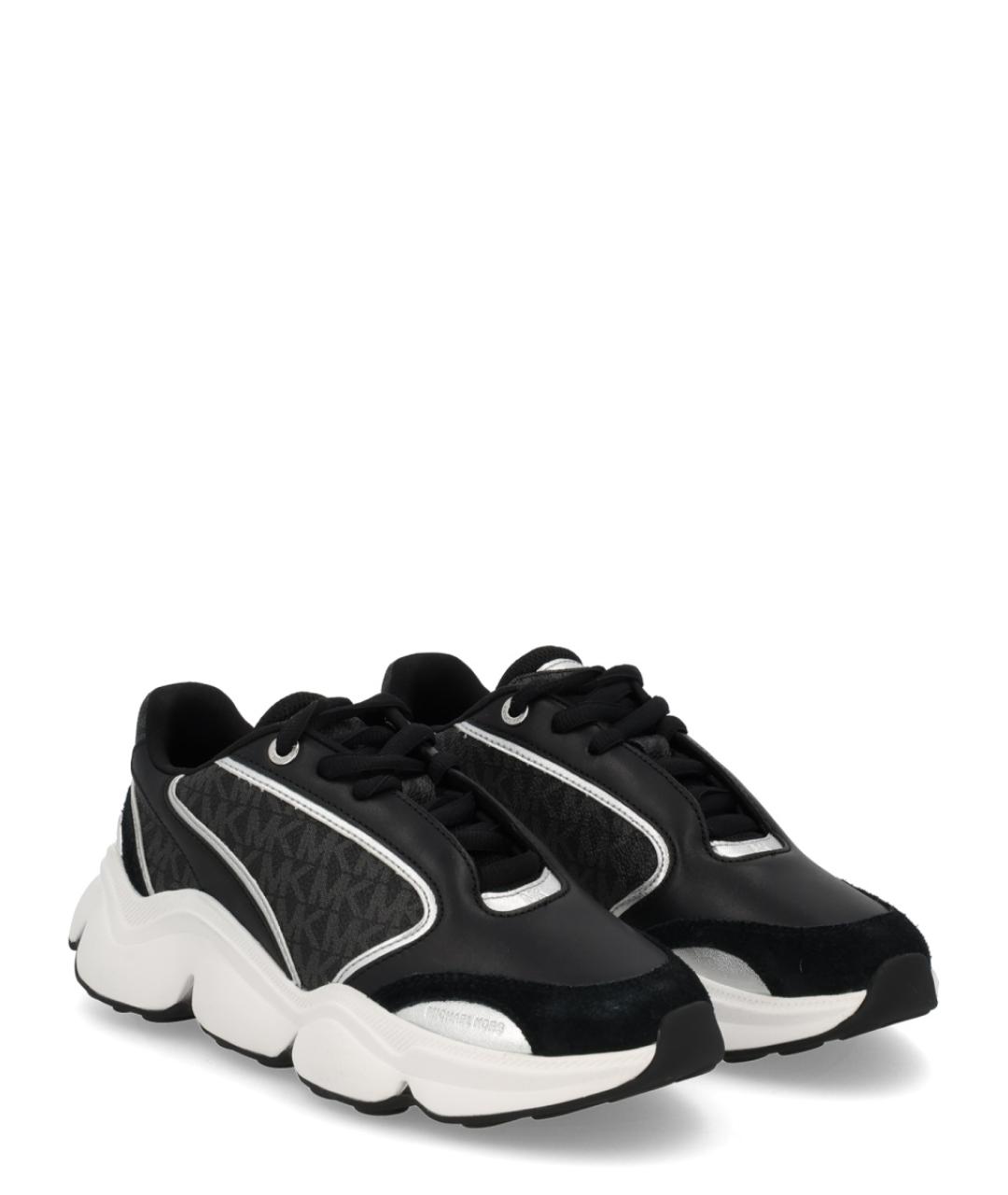 MICHAEL KORS Черные кожаные кроссовки, фото 2