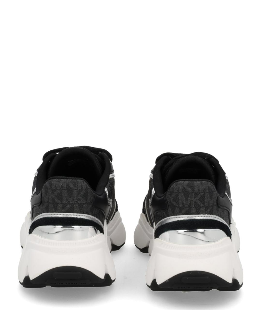 MICHAEL KORS Черные кожаные кроссовки, фото 4