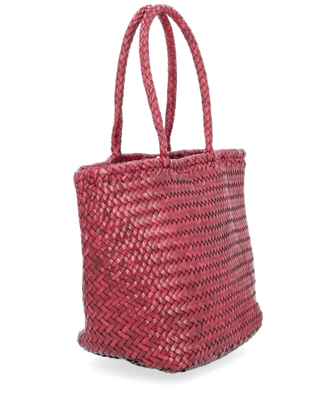 Dragon Diffusion Бордовая кожаная сумка тоут, фото 2