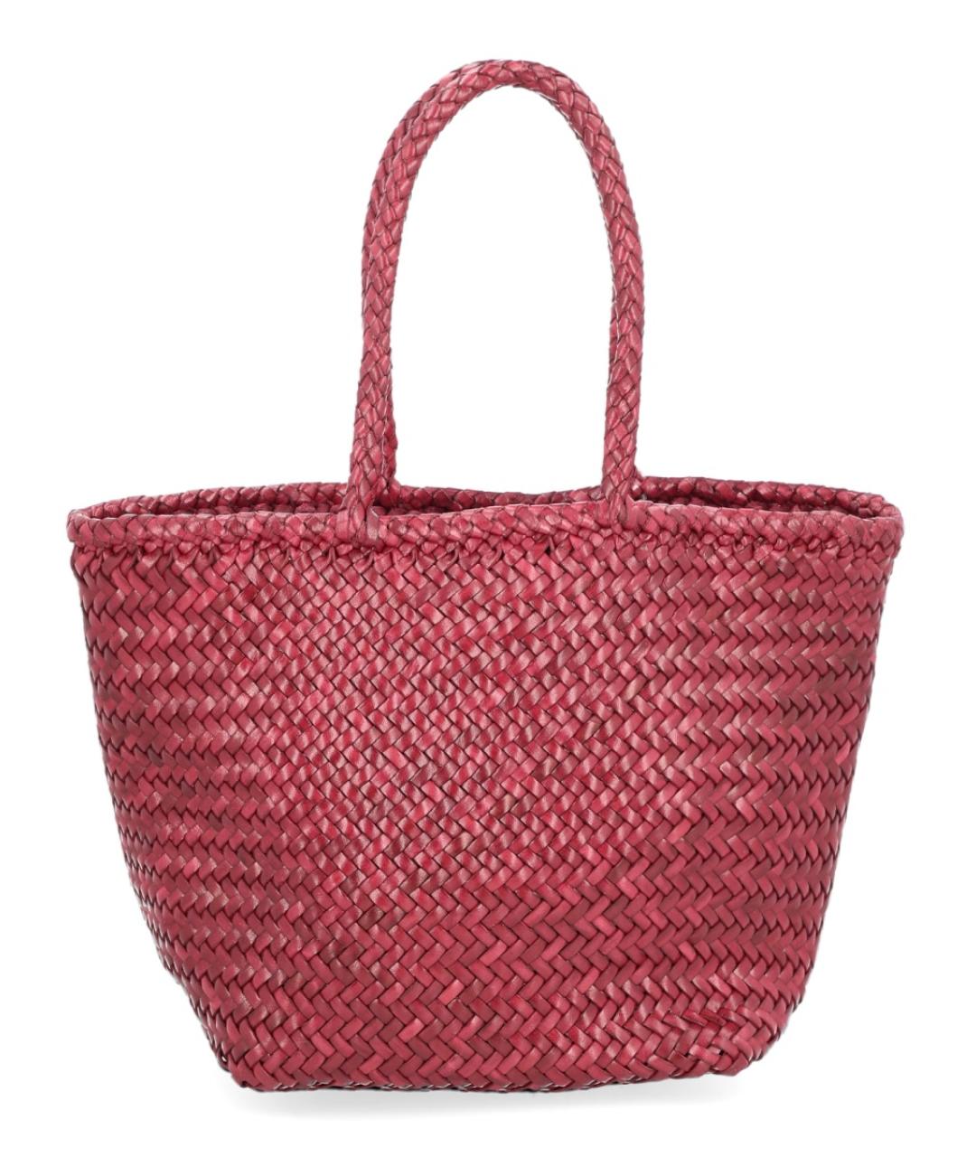 Dragon Diffusion Бордовая кожаная сумка тоут, фото 1