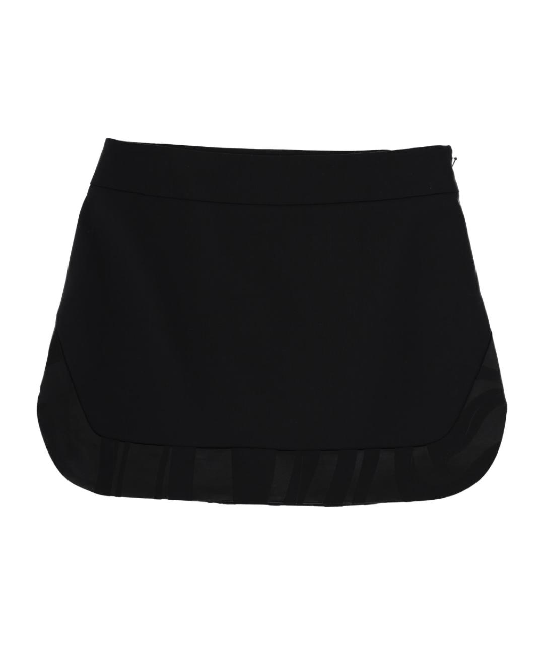 PUCCI Черная шерстяная юбка мини, фото 1