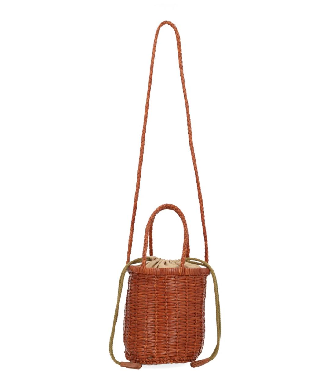 Dragon Diffusion Коричневая кожаная сумка с короткими ручками, фото 4