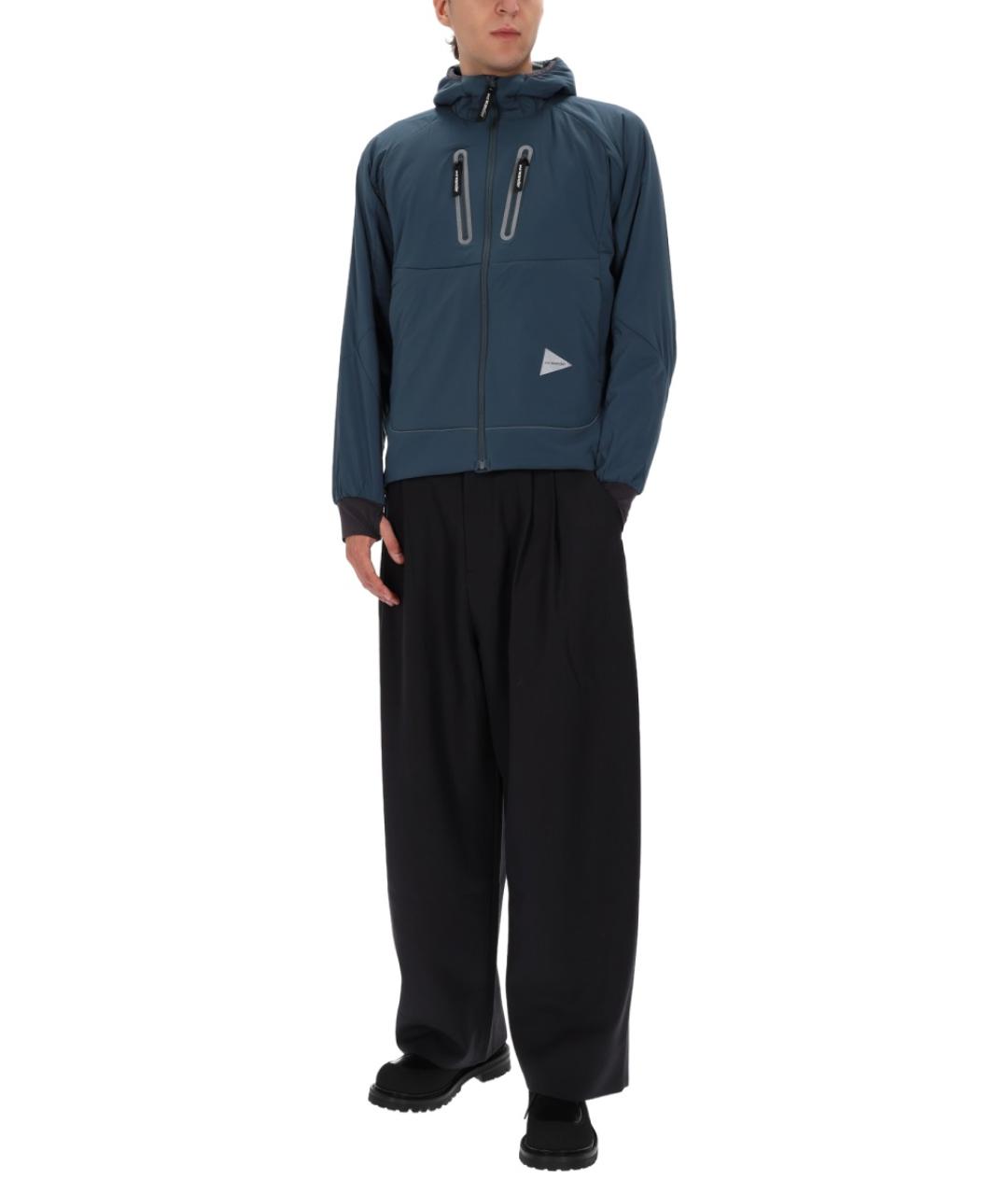 AND WANDER Синяя полиэстеровая куртка, фото 2