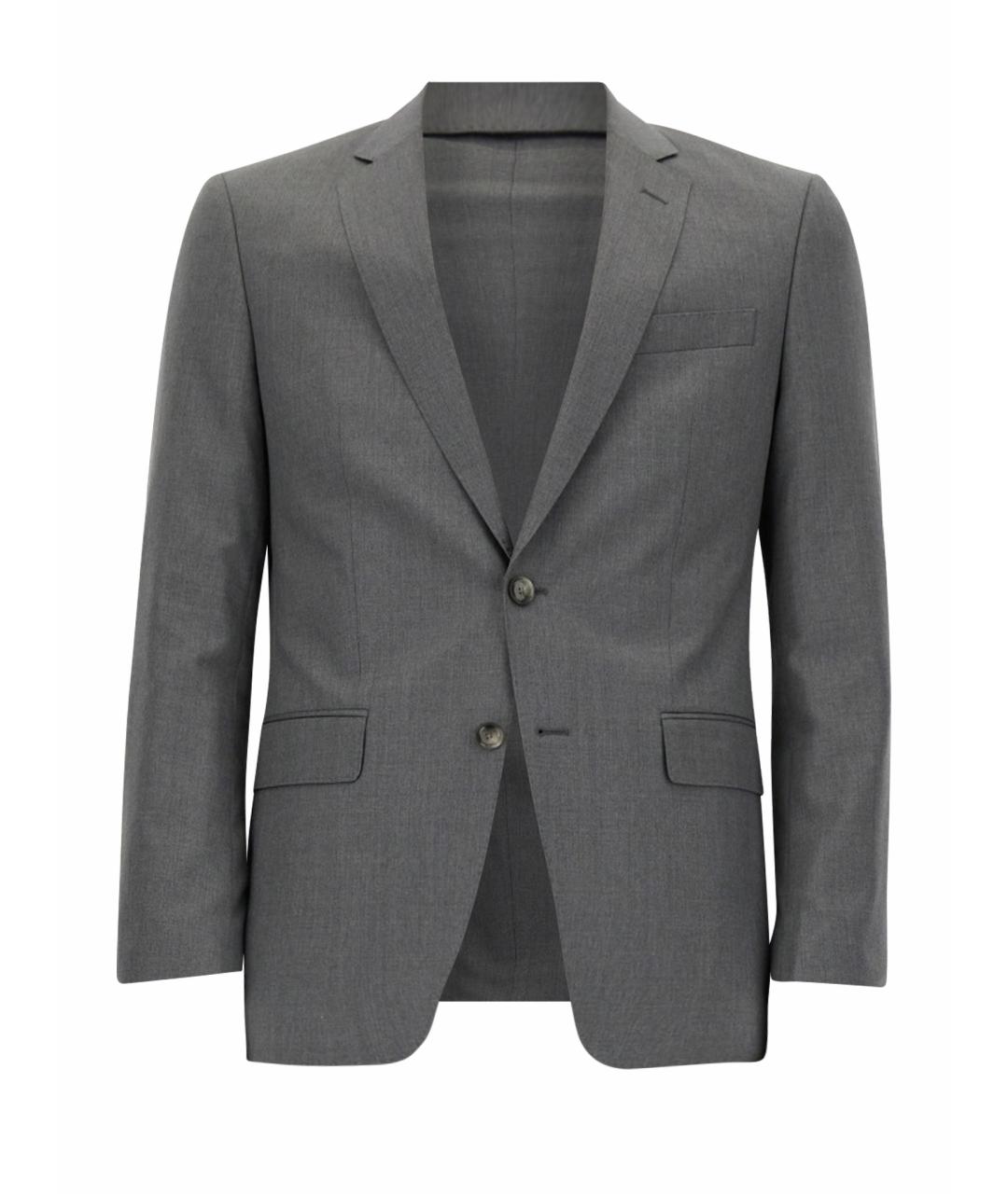 HUGO BOSS Серый шерстяной пиджак, фото 1