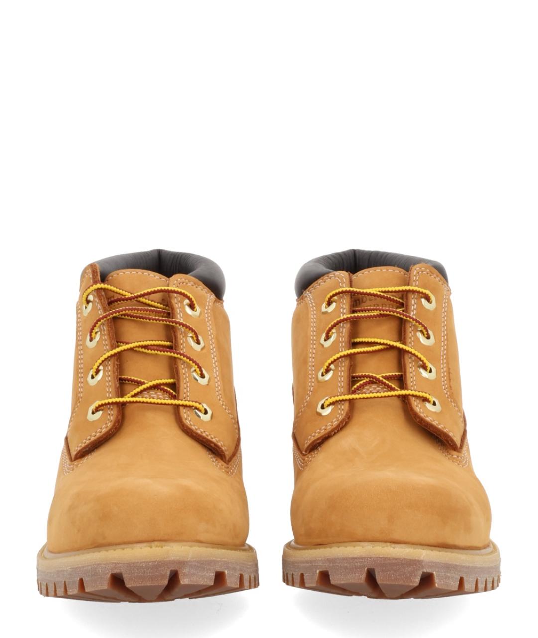 TIMBERLAND Горчичные кожаные высокие ботинки, фото 3