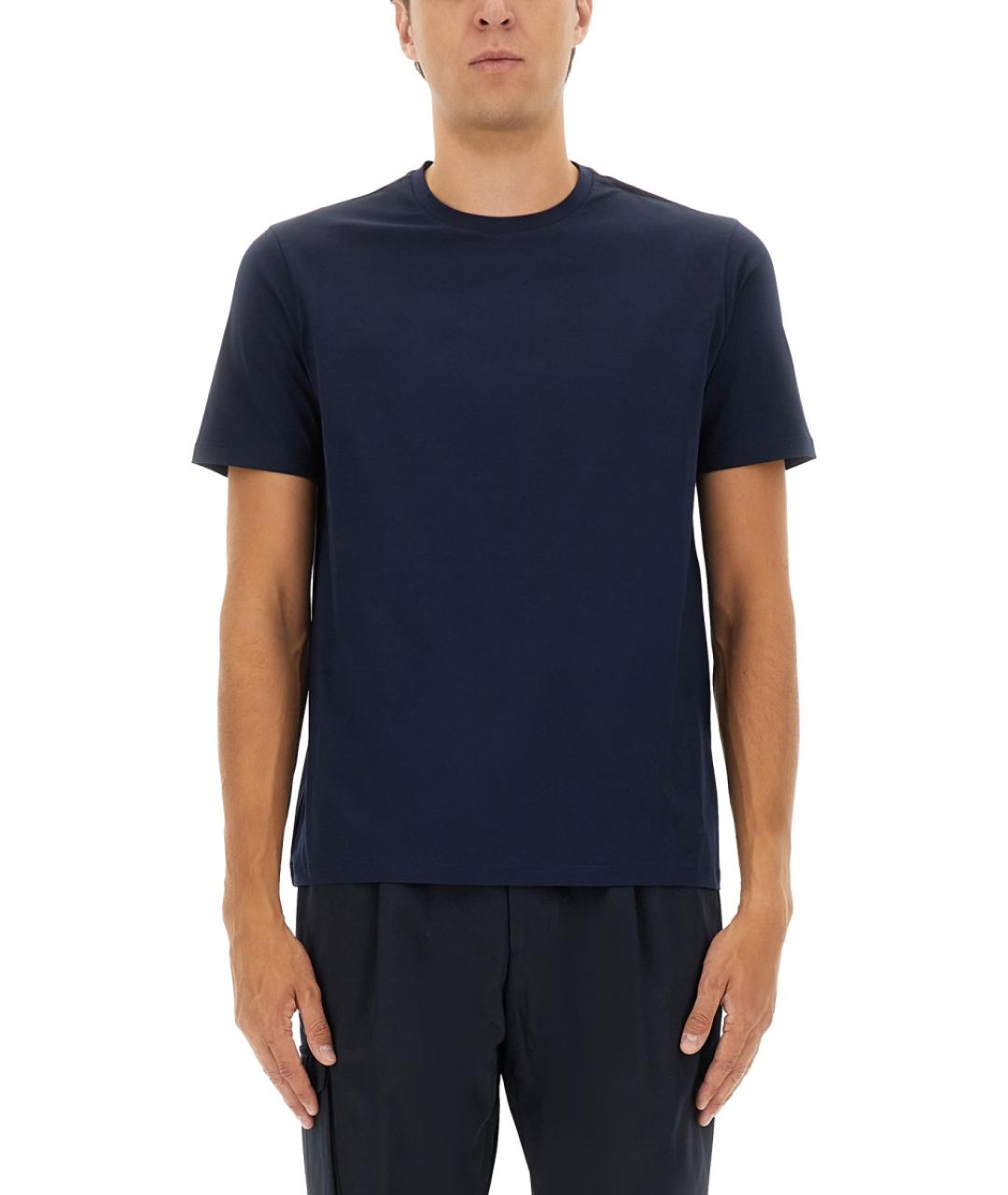 HERNO Синяя хлопковая футболка, фото 5