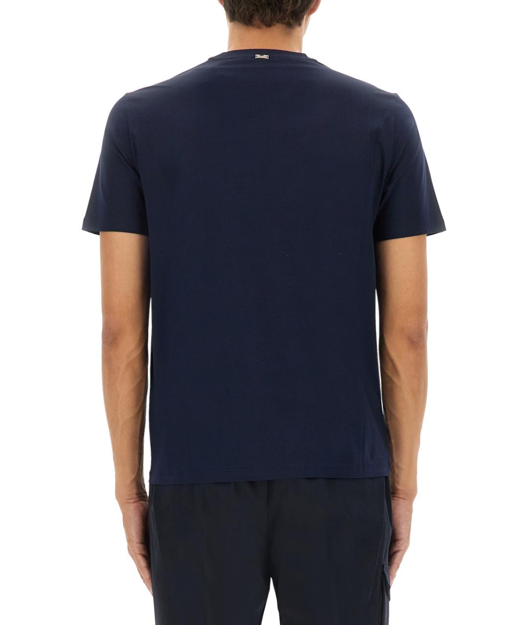 HERNO Синяя хлопковая футболка, фото 3