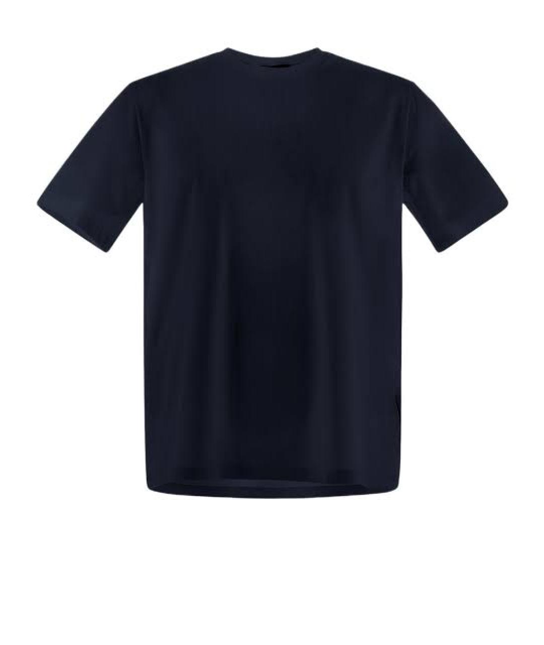 HERNO Синяя хлопковая футболка, фото 1