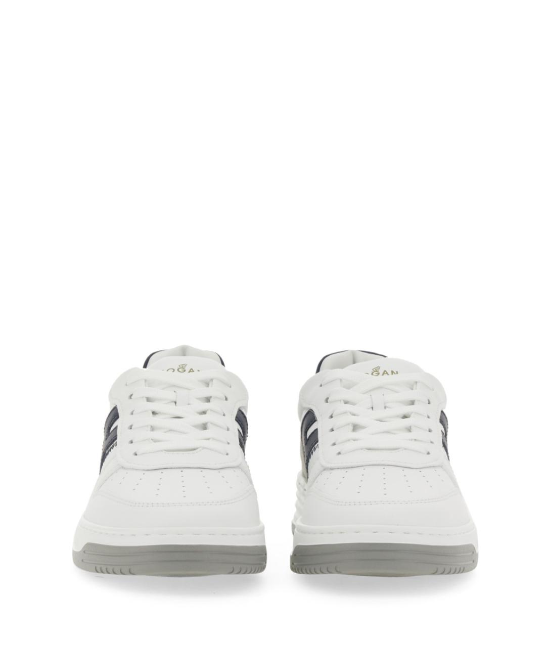 HOGAN Белые кожаные низкие кроссовки / кеды, фото 3