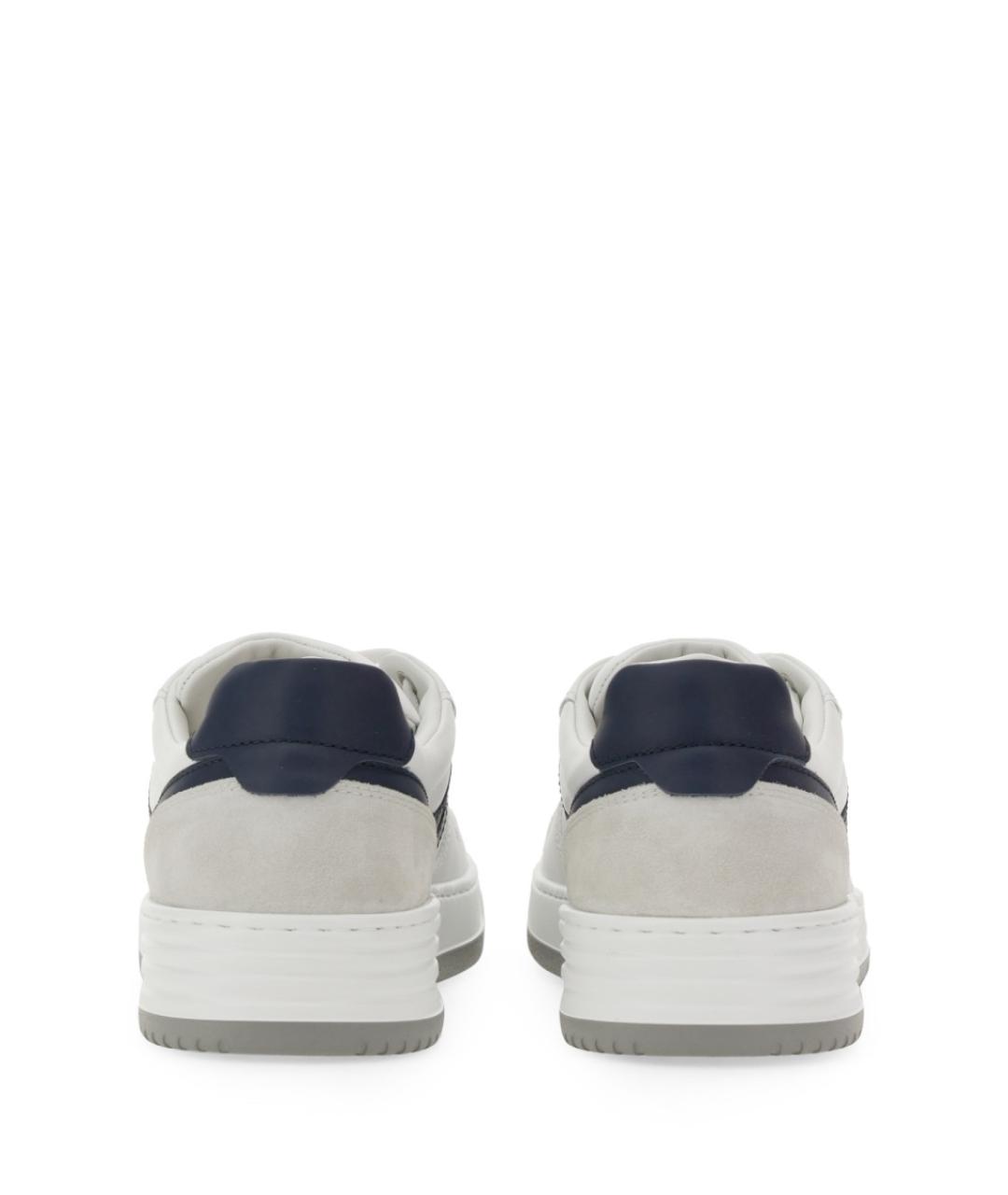 HOGAN Белые кожаные низкие кроссовки / кеды, фото 4