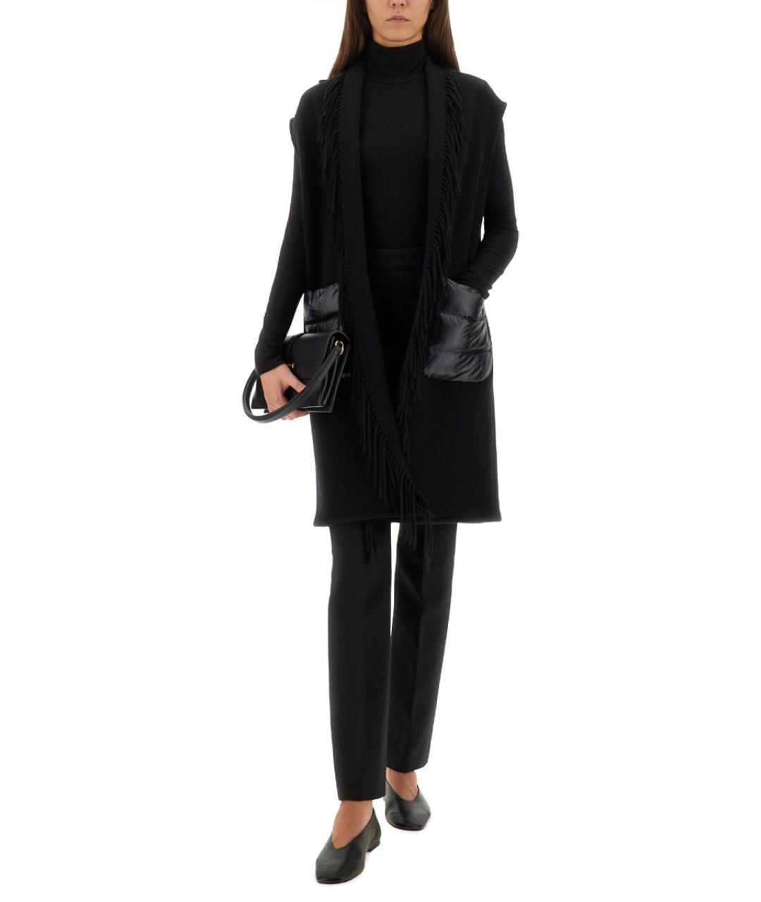 HERNO Черный шерстяной жилет, фото 3