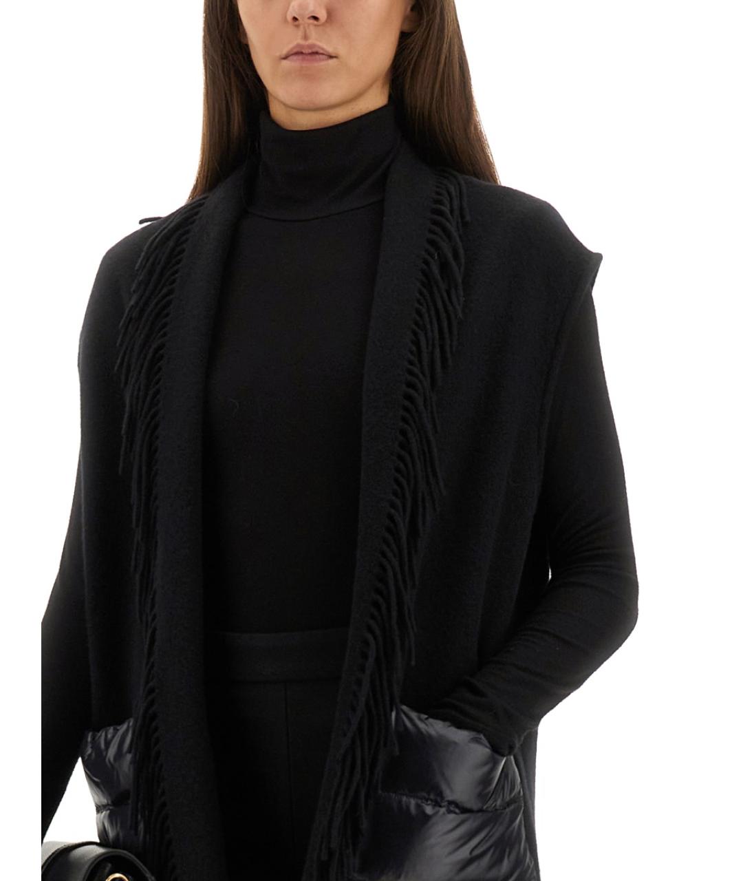 HERNO Черный шерстяной жилет, фото 5