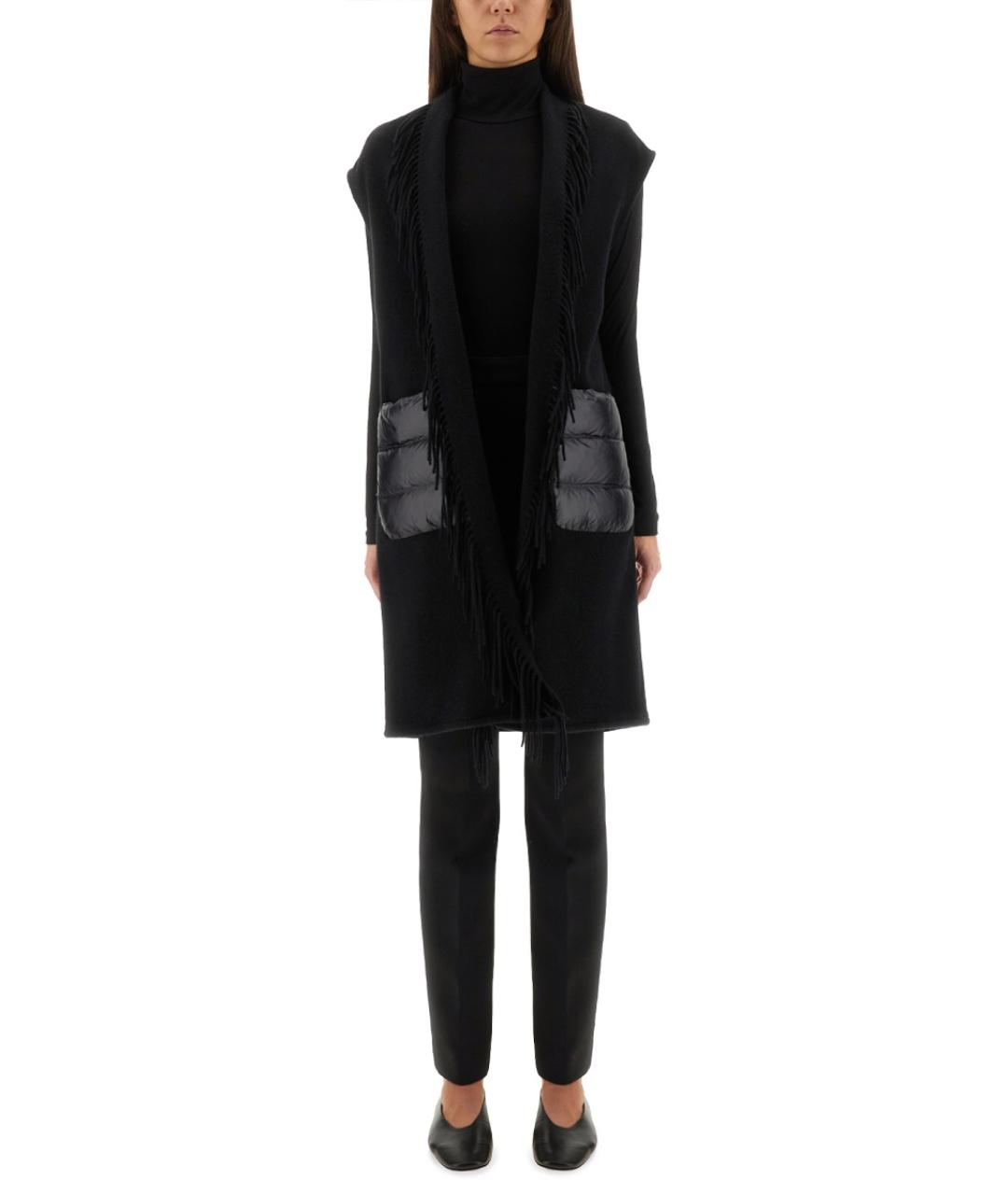 HERNO Черный шерстяной жилет, фото 2