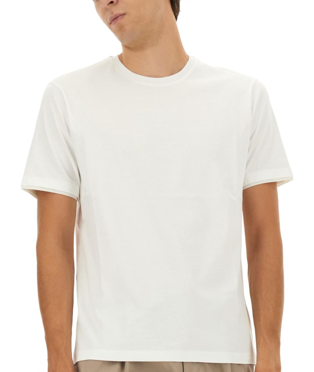 HERNO Белая хлопковая футболка, фото 4